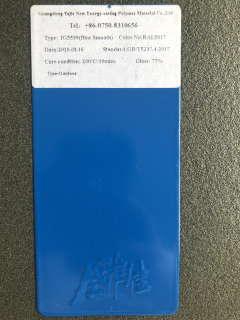 Revestimento em pó de poliéster epóxi de alto brilho à prova d'água para produtos de metal com acabamento liso de alto brilho e revestimento em pó vermelho